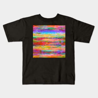 Rainbow Smash-Up | Bright Neon Pattern | Digital Design Full of Color Kids T-Shirt